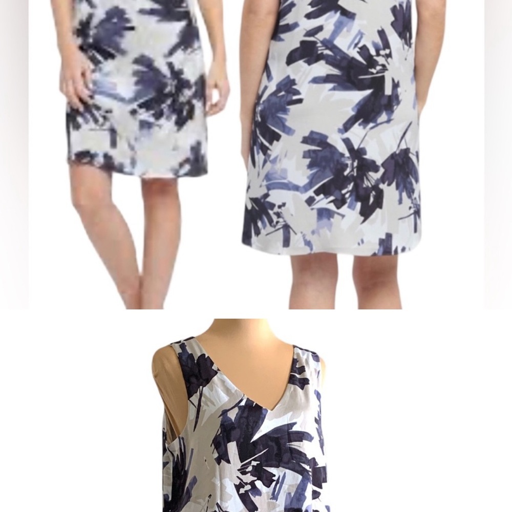 Blue V-Neck Sheath Mini Dress for Wedding Guest by Nic and Zoe